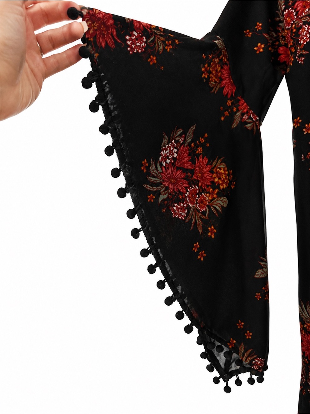 Design Lab Lord & Taylor Black Off-Shoulder Floral Mini Dress - Picture 3 of 5